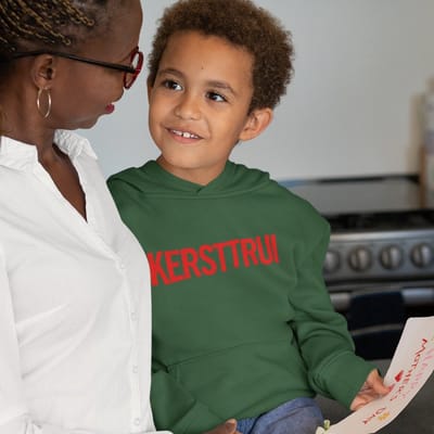 Foute Kerst Hoodie Groen Kind - Kersttrui Red (3-4 jaar - MAAT 98/104) - Kerstkleding voor jongens & meisjes