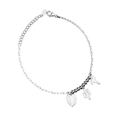 Armband Zilver Dames - Zilveren armband - Tropisch Zilver 925 Armband