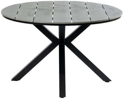 Ronde tuintafel Cyprus ø120cm | Grey | Polywood & Aluminium