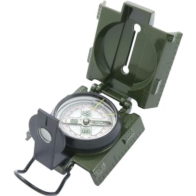 Boussole multifonctionnelle d'extérieur pour camping, randonnée, boussole pliante, outil de navigation pour voyage de survie vert d’armée