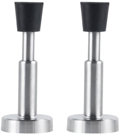 Dailygoods- Deurstopper Verstelbaar - Zelfklevende Deurbuffer - Roestvrij Staal - Rubber Buffer - Wandmontage - Geschikt voor Glad/Vlakke Oppervlakken - Deurhouder