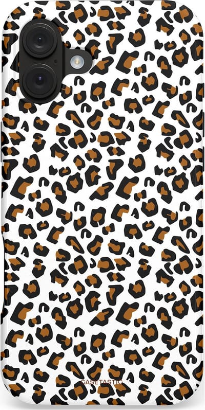 Casetastic hoesje geschikt voor Apple iPhone 16 Plus - MagSafe - Dubbellaagse bescherming - Panter abstractie - Fashion Case - Zwart Wit Grijs Bruin