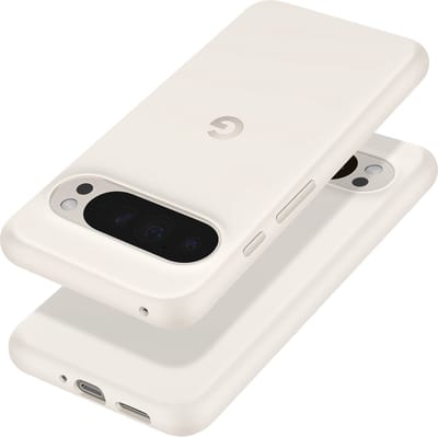 Origineel Google Pixel 9 Pro XL Hoesje Duurzaam Siliconen Back Cover Beige
