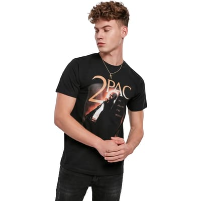 Mister Tee Tupac - Tupac Me Against The World Cover Heren Tshirt - 3XL - Zwart