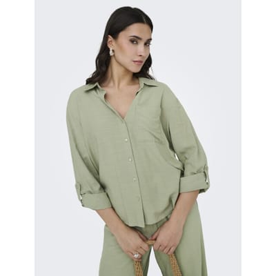 JDY - JDYCAYA LINEN LOOSE L/S SHIRT WVN NOOS - Dames - Blouses