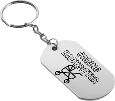 Akyol - zorgzame oppas sleutelhanger - Baby - familie vrienden - cadeau - 54 x 29mm
