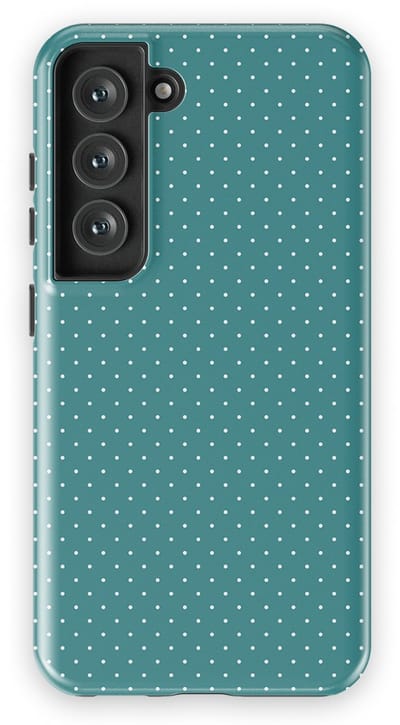 Micro Dots Tough Hoesje Samsung Galaxy S23 | Geschikt Voor Mag | Stippen Motief Backcover Samsung Galaxy S23 Deep Teal
