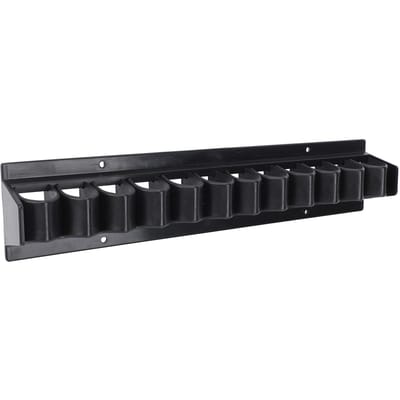 Zweeprek Zwart Paard Zweephouder ABS Wandmontage Houdt tot 11 Zweep of Zweep Paardenhouder voor Paard black