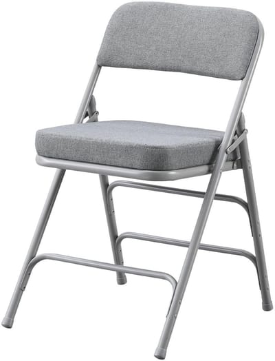 Dailygoods- Klapstoel Gewatteerd - Opvouwbare Stoel - Comfortabele Zitting - Metalen Frame - 46 x 53 x 74 cm - Laadvermogen 136 kg
