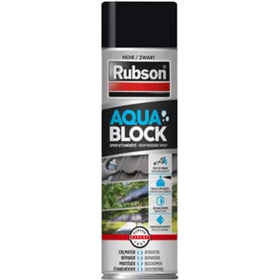 Rubson Anti - Infiltratie Spray 300ml Zwart | Coating Isolatie Spray Zwart | Overschilderbaar Repair Coating Spray | Universele Toepassing | Vloeibaar Rubber seal | Rubber spray & Rubber coating.