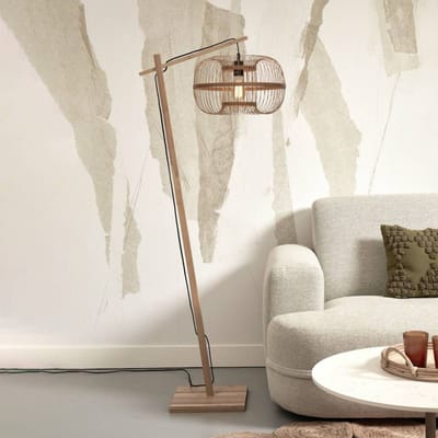GOOD&MOJO Vloerlamp Hokkaido - Bamboe - 55x38x150cm - Bohemian - Staande lampen voor Woonkamer - Slaapkamer