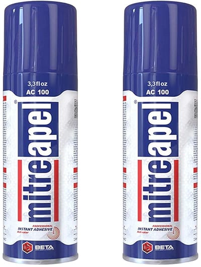 Mitreapel Spray Activator voor Secondelijm – Cyanoacrylaat Lijmversneller – 2 × 100 ml – Set van 2 – Snelle Uitharding – Betrouwbare & Directe Hechting