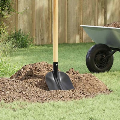vidaXL - Schep - Hoofd - Zwart - 34,5 - x - 24 - cm - Gepoedercoat - staal
