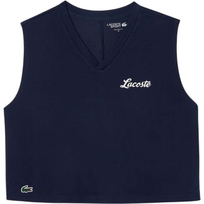 Lacoste Dames/Dames Sport Relaxed Fit Mouwloze Gewaad Top (Blauw)