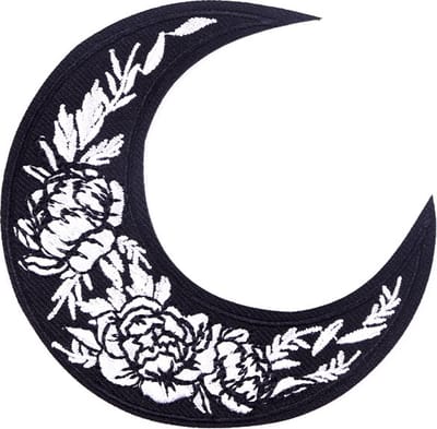 Patch Maan Geborduurde Patches Voor Kleding badge meisje moon zwart gothic applicatie opstrijken of vastnaaien naaien badges art craft knutselen
