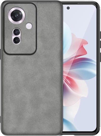 Casemania Hoesje Geschikt voor Oppo Reno 11F - Reno 11 F - Grijs - Back Cover