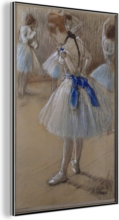 Aluminium schilderij 120x180 cm - Wanddecoratie metaal - Dancer - Schilderij van Edgar Degas - Metalen muurdecoratie woonkamer - Decoratie industrieel - Foto op dibond - Industriële accessoires slaapkamer