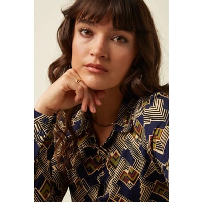 Broek King Louie Blouse Leia 10928 Evening Blue