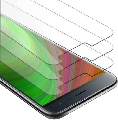 Cadorabo 3x Screenprotector geschikt voor Asus ZenFone ZOOM S - Beschermende Pantser Film in KRISTALHELDER - Getemperd (Tempered) Display beschermend glas in 9H hardheid met 3D Touch