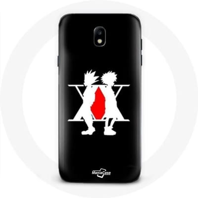 Hoesje - Hunter x Hunter - Samsung Galaxy J3 2017 - Manga Logo - Flexibel - Zwart