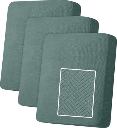 La'Moussawi ® Elastische Bankhoes voor Zitkussens met Geometrisch Design in Bonengroen