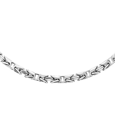 Juwelier Zwartevalk - Zilveren vierkante koningsschakel ketting - BIZ 80/55 cm