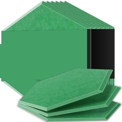 Akoestisch paneel - Geluidsisolatie paneel - Studio geluid - Hoge dichtheid - 09 cm dik - Edelsteen groen