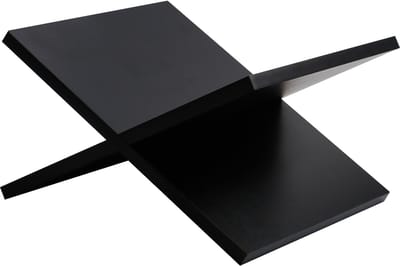 IvoQ Boekenstandaard – Zwart – X-Vorm – Hout – 33x29x19,5 cm – Kruisvorm