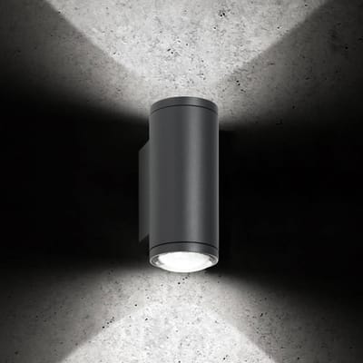 LCD LED buiten wandlamp 5156, 2 x 9 W, up & down, grafiet, aluminium