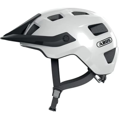 Fietshelm ABUS MOTRIP shiny white L - 57-61 cm - wit - Geschikt voor gebruik op mountainbikes - 350 g
