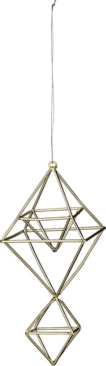 Bloomingville kerstdecoratie - goud - asymmetrisch