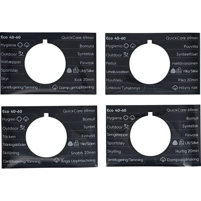 AEG programmaplaat, knop, zelfklevend, DA,NO,FI,SV 140283535080