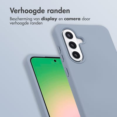 imoshion Hoesje - Geschikt voor Samsung Galaxy A36 / A56 (5G) - Color Backcover met afneembaar koord - Ash Blue