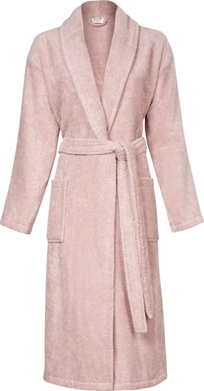 L&G - Unisex Badjas - 100% Turkse Katoen Badjas - XS - Rose - Katoen badstof - Ochtendjas -Sjaalkraag - Badjas dames - Maat XS
