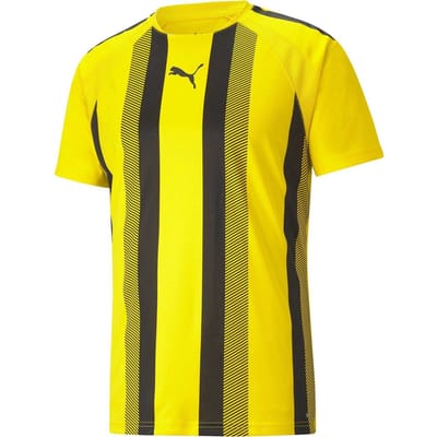 Puma Heren Team Liga Gestreept T-Shirt (Geel/Zwart)