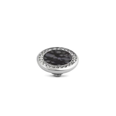 Melano Vivid Crystal Gem Steentje Snowflake Obsidian Zilver