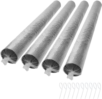 Dailygoods- Opbergzakken 4 stuks - Transparante Kunststof - 55 x 234 cm - Kabelbinders - Herbruikbaar - Betrouwbaar Materiaal - Opbergtassen