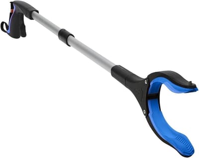 Afvalprikkers Grijper - Grijpstok Opvouwbaar - Voorwerpen Oppakken - Aluminiumlegering Duurzaam - 81 cm - Lichtblauw