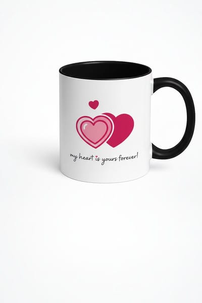 Liefdes Mok 'My Heart Is Yours Forever' met Harten - Romantisch Valentijn Cadeau
