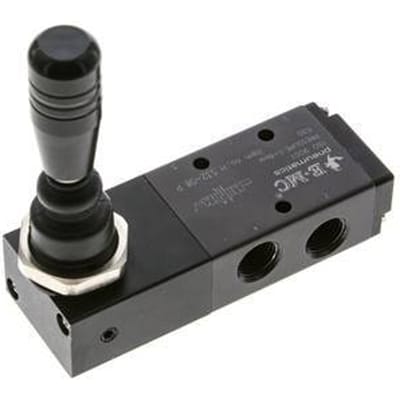 5/3 G1/4'' (G1/8'') Middendruk Handbediende Hefboom Ventiel Detent 0-8bar/0-112psi E.MC