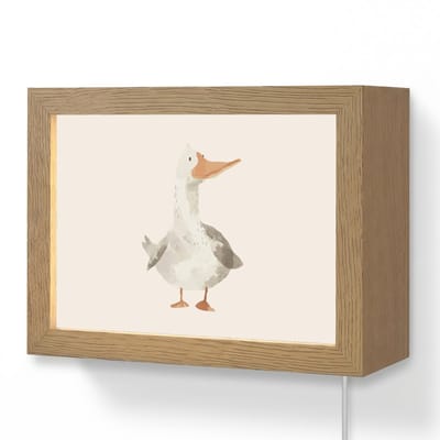 Wandlamp 20x15 cm - Oplaadbaar - Gans - Eend - Boerderij - Dieren - Wandlampen binnen woonkamer - Slaapkamer lamp met kabel - Decoratieve nachtlamp - Vloerlamp snoer