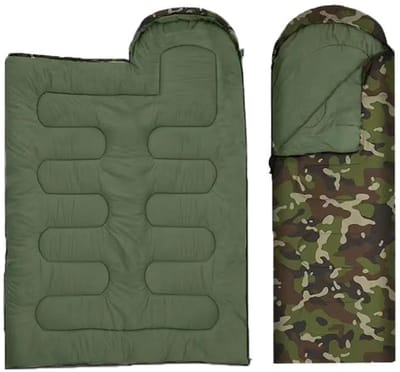 Camouflage Slaapzak - Envelop Slaapzak - Kamperen Buiten - Waterafstotende Schaal - 180+30x75cm - Jungle