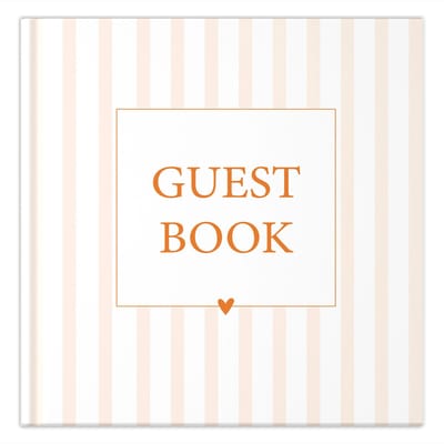 Fyllbooks - Guestbook - Invulboek Gastenboek - Geschikt voor: Bruiloft, Huwelijk, Jubileum, Verjaardag of andere gelegenheid - Stripes - 96 Pagina's