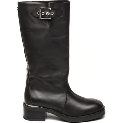 Steve Madden Bonna Boots Black Leather Maat: 37 | Laarzen Outlet | Dames | Zwart
