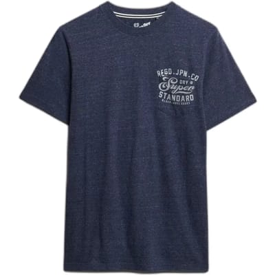 Superdry Industrial T-shirt met Relaxte Pasvorm Dark Blue Grootte: Xxl