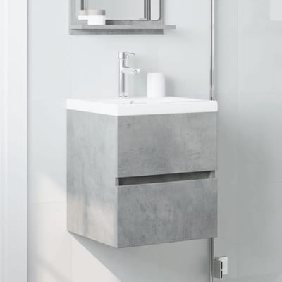 vidaXL - Wastafelkast - 41x38,5x45 - cm - spaanplaat - betongrijs
