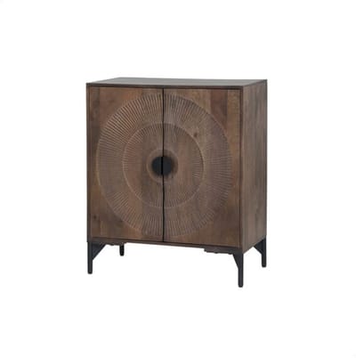 Nippon 2-deurs kast, laag, Mango Brown Walnut - Mix & Match Collection