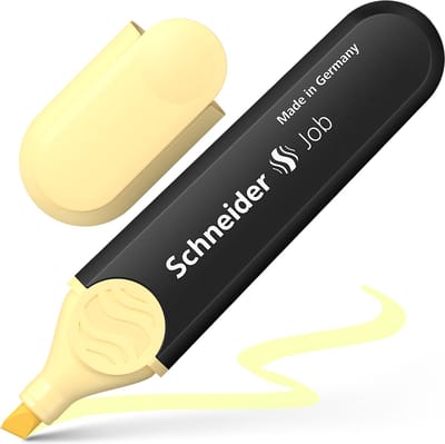 Schneider markeerstift - tekstmarker - Job pastel - vanille - 1 stuks - S-1525
