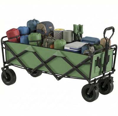 Outsunny-campingaanhanger - Metaal, 400D Oxford-canvas - 133 x 56 x 100 cm - Groen