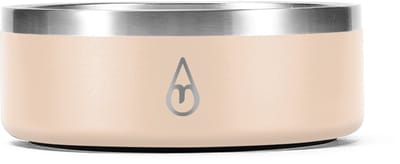 Motivai RVS Voerbak Hond & Kat – 32 oz – Dubbelwandig 18/8 Roestvrij Staal – Antislip – Voedselveilig – Beige